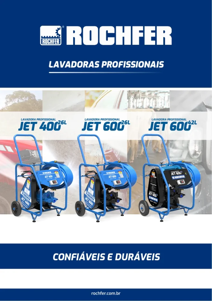 Lavadoras Profissionais Rochfer JET 400 e JET 600